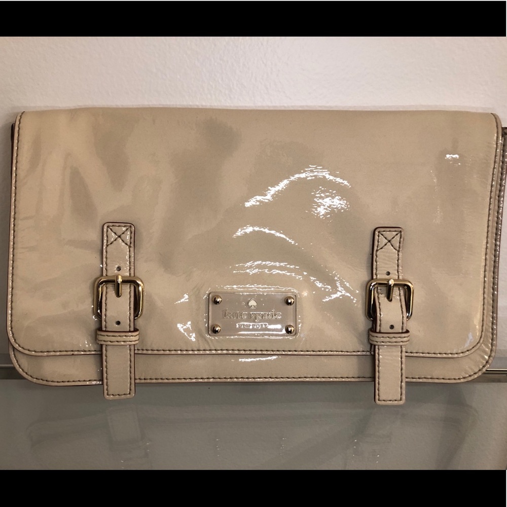 Kate Spade Cream Patent Clutch